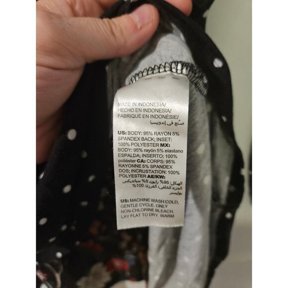 Chico’s Black Dot Floral-Mix Tunic Top Long Sleeve Size 0 size small - Picture 5 of 7